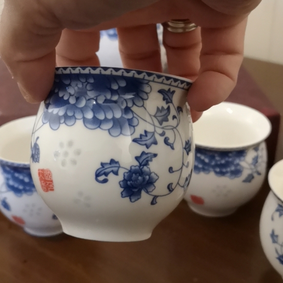 7 pc Chinese Kung Fu porcelain tea set - Picture 7 of 7